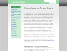 Tablet Screenshot of lens-designs.com